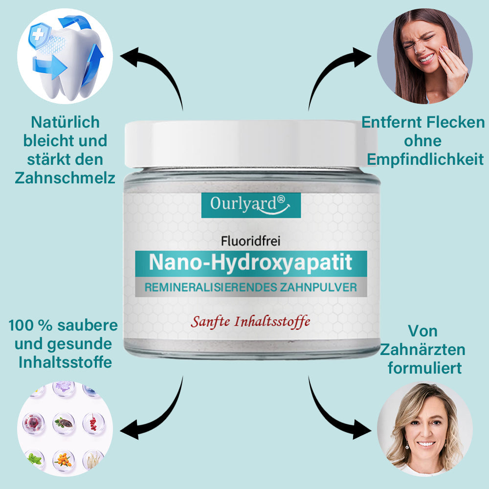 ✅Offizieller Shop | Ourlyard® Fluoridfreies Zahnpulver mit Nano-Hydroxyapatit🧑🏽⚕️