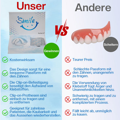 ✅Offizieller Store | EzySmile™ Formbare Zahnprothesen und spezielle Reinigungstabletten 🧑🏽‍⚕️Zertifiziert durch die Deutsche Zahnärztliche Gesellschaft (DGZ)