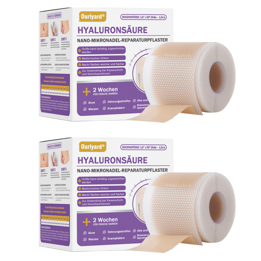 ✅Offizieller Shop |Ourlyard® Hyaluronsäure-Nano-Mikronadel-Reparaturpflaster🦅☑️(Behandlung von alten und neuen Narben, Reduktion von Operationsnarben, Dehnungsstreifen, Keloiden, Akne, Verbrennungen, Warzen, Hautverletzungen und Krampfadern.)